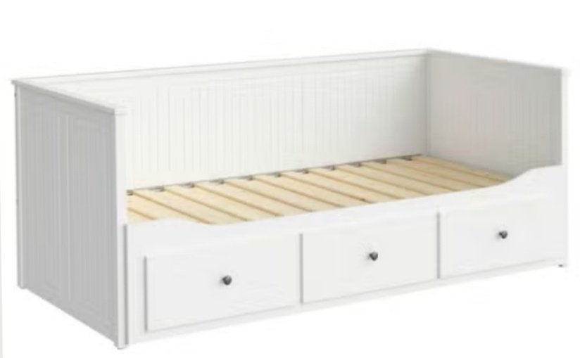 Witte slaapbank voor twee personen Ikea, Ophalen, Eenpersoons, Wit, Zo goed als nieuw