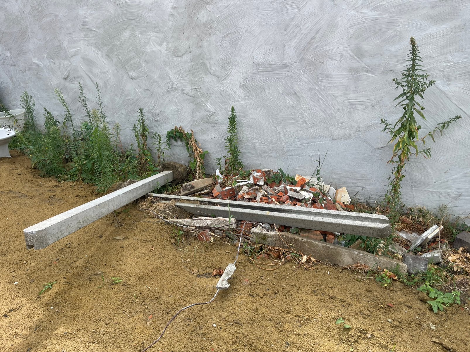 Betonnen wasdraadpaal, Doe-het-zelf en Bouw, Ophalen, Gebruikt