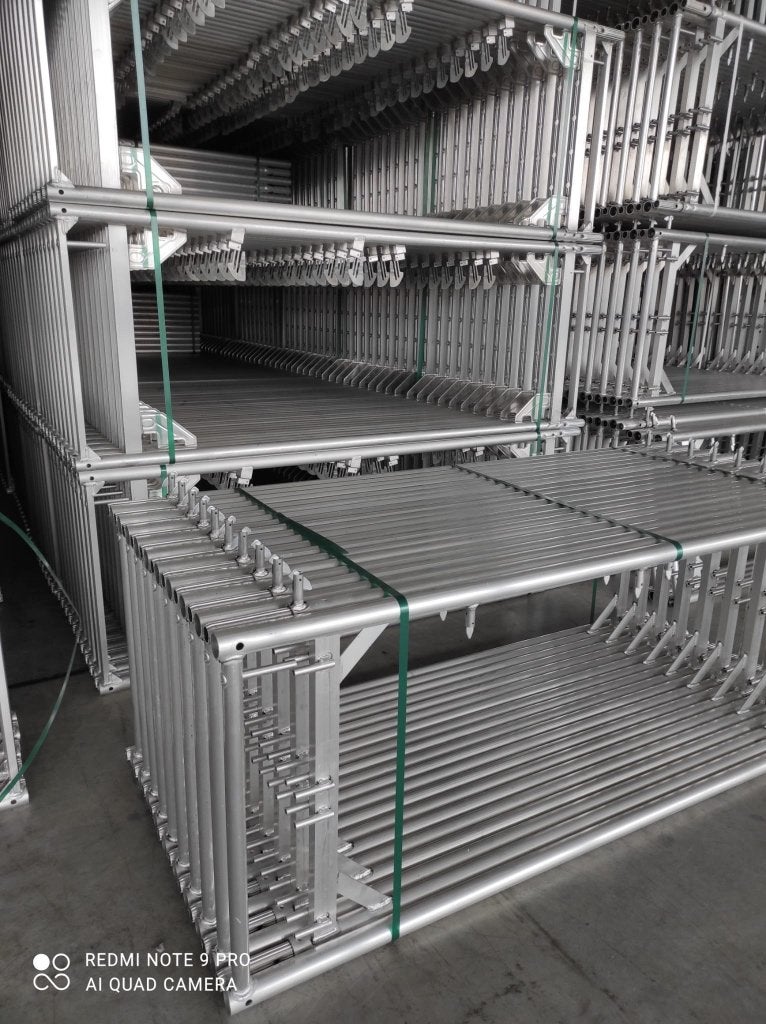 Échafaudage neuf en aluminium – 100 m² – type 74, Bricolage & Construction, Enlèvement ou Envoi, Neuf, Échafaudage de façade, 5 mètres de hauteur ou plus
