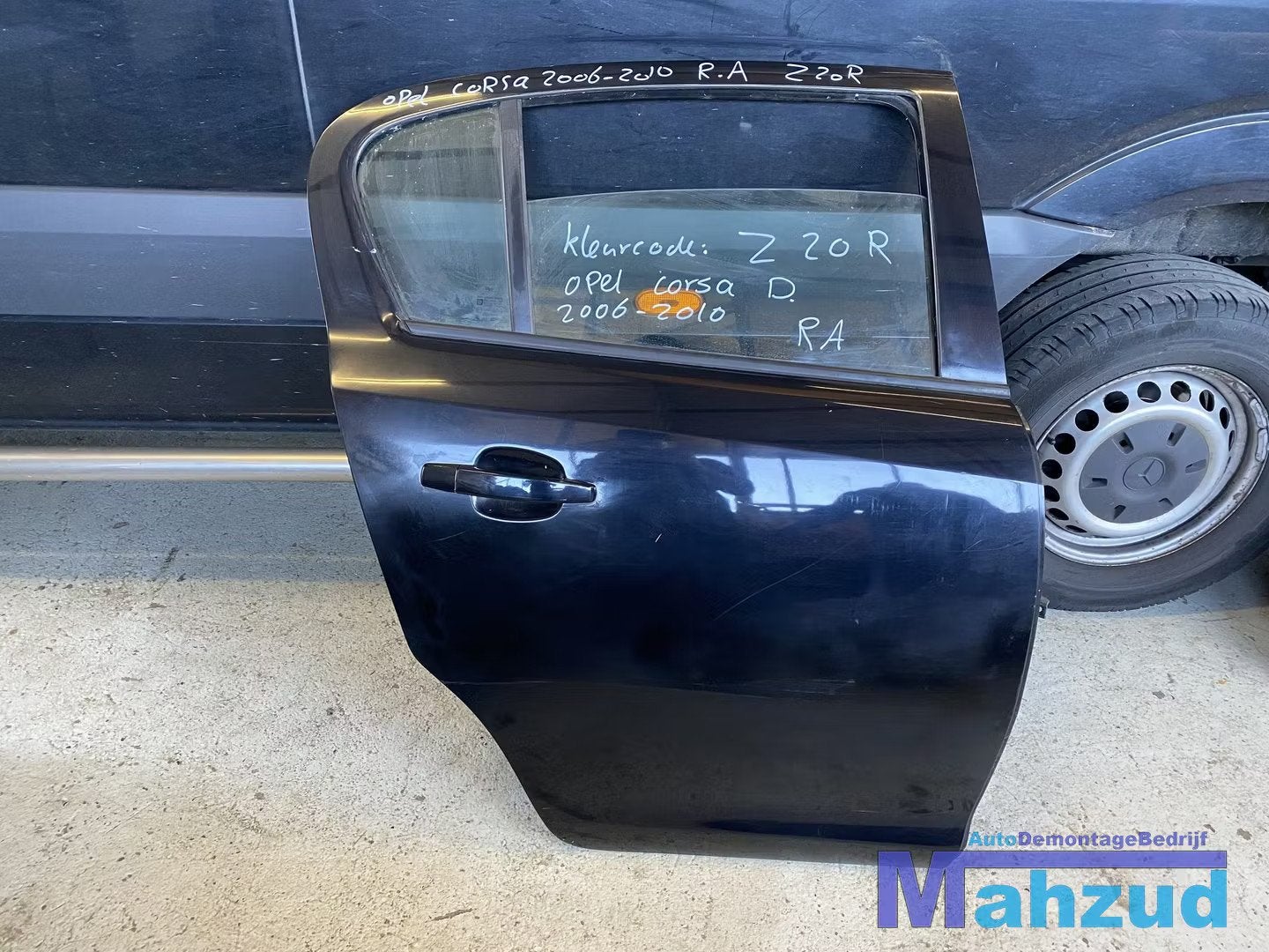 OPEL Corsa D Zwart Z20R Rechts rechter achter deur portier, Opel Automobile GmbH, Porte, Arrière, Opel