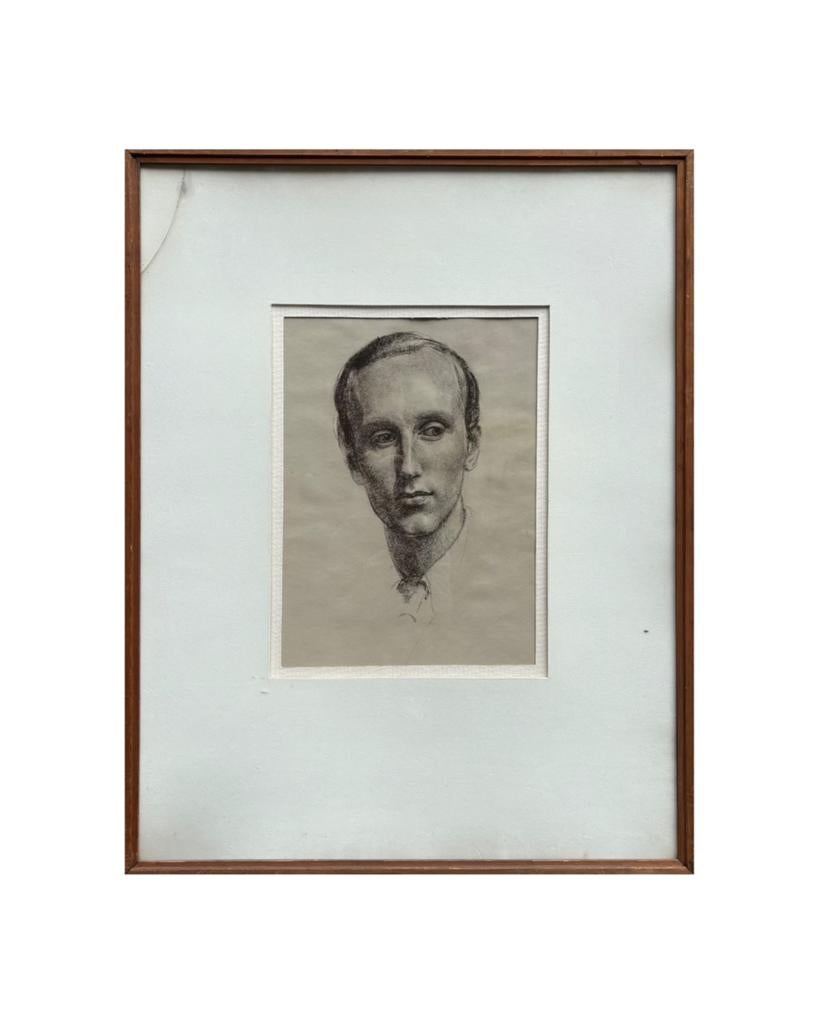 Potloodtekening van een mannelijk portret door A. Verheyen, Antiek en Kunst, Ophalen