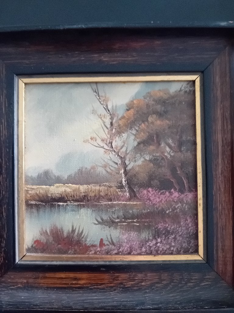 Klein mooi schilderij, Antiek en Kunst, Ophalen of Verzenden, Landschap