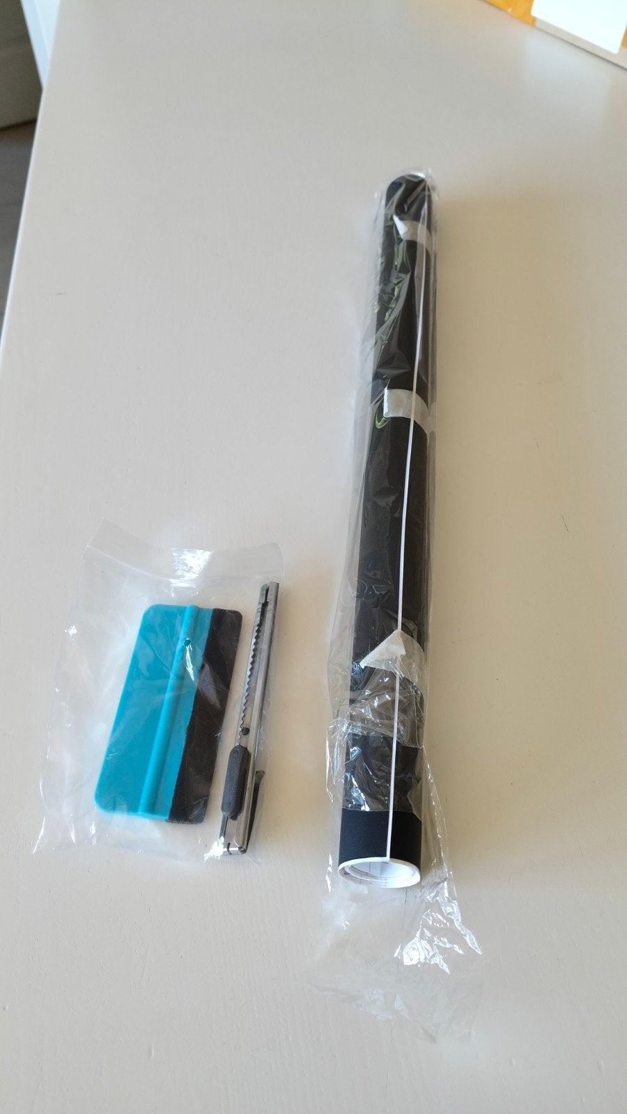 Rouleau covering noir mat 45x152cm, Enlèvement