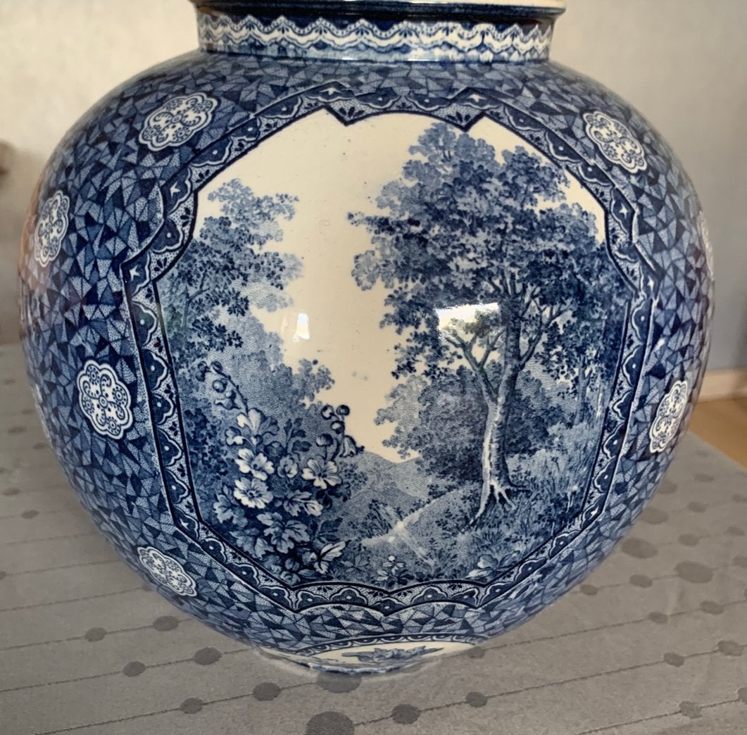 Vase de Delft avec quelques belles miniatures, Enlèvement ou Envoi