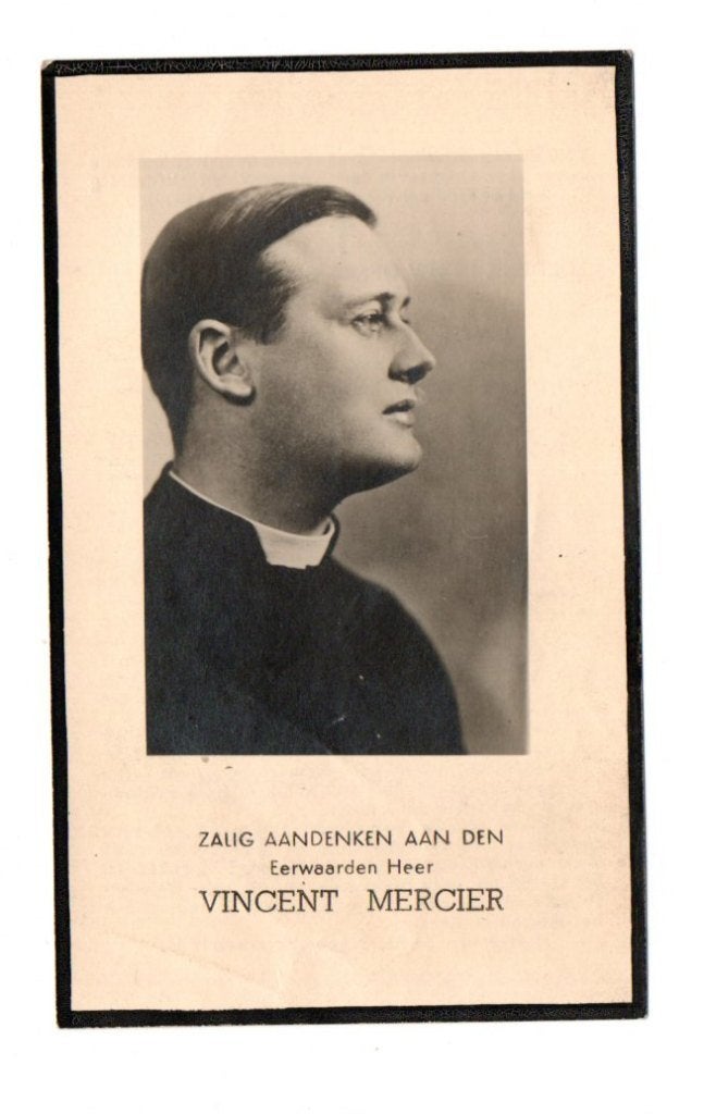 DP oorlogsslachtoffer priester Essen + Theresiënstadt 1945, Ophalen of Verzenden, Overige soorten, Foto of Poster