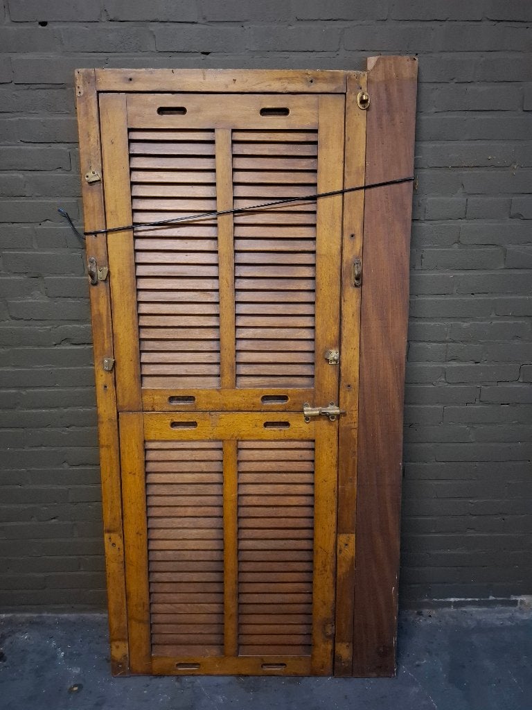 Originele houten bootdeur / louvredeur eiken, Collections, Enlèvement, Utilisé, Bateau à moteur ou Voilier, Autres types