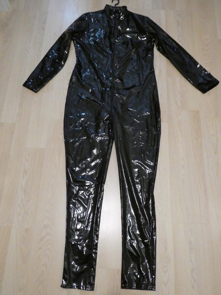 Jumpsuit Lak PVC Zwart, Kleding | Dames, Jumpsuits, Ophalen of Verzenden, Nieuw, Zwart