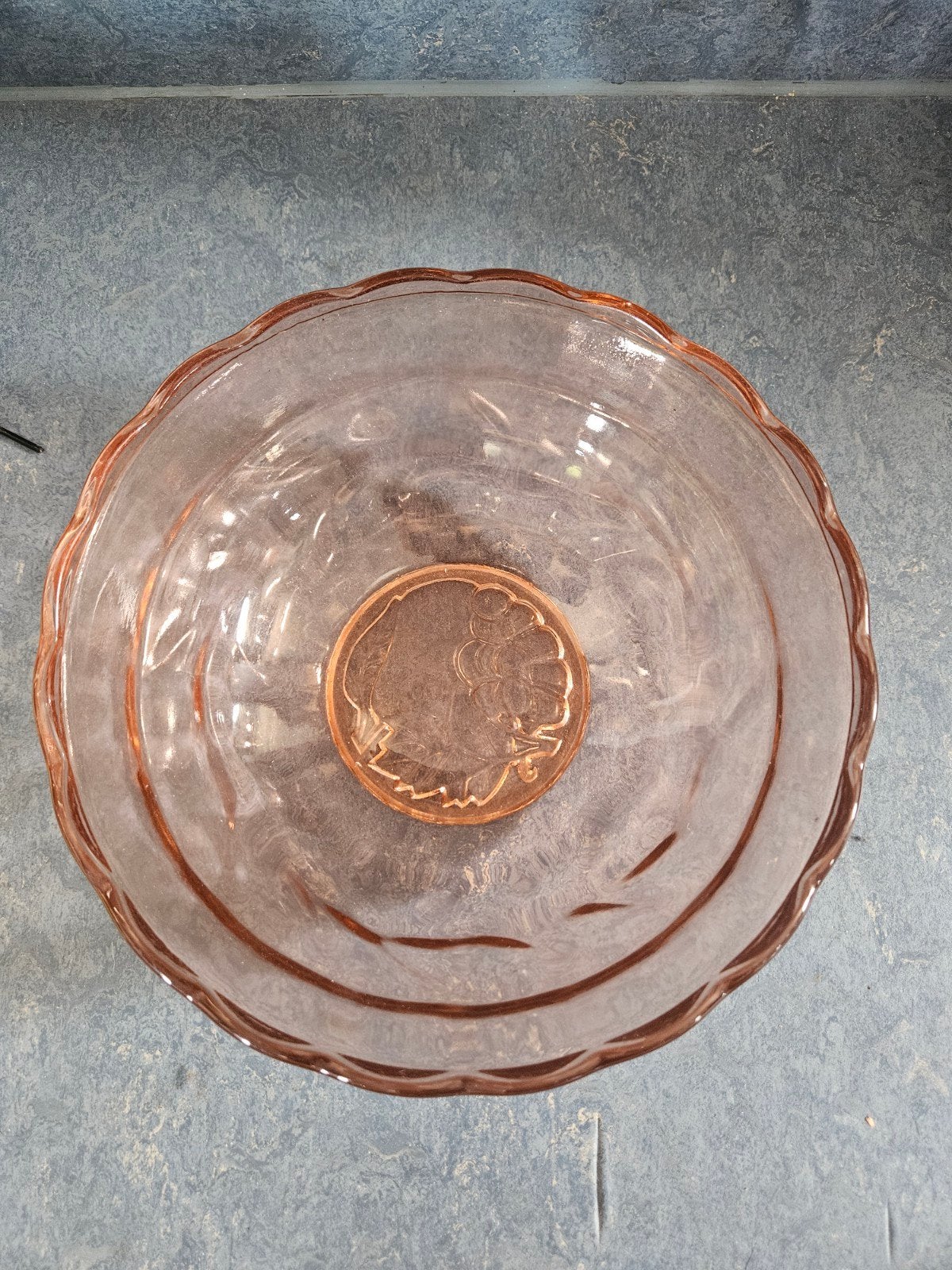 Vintage glazen schaal, 24cm, Huis en Inrichting, Woonaccessoires | Schalen en Manden, Ophalen, Schaal