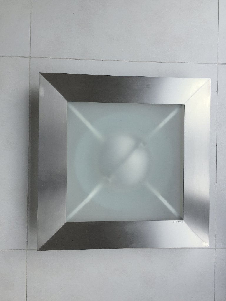 DESIGN Verlichting  in inox, Antiek en Kunst, Kunst | Designobjecten, Ophalen, Zilver, Metaal, 10 cm