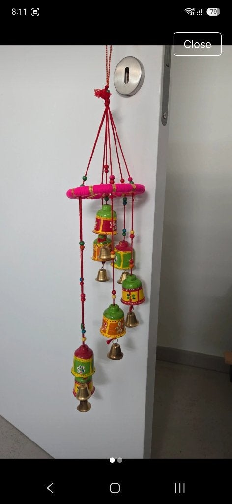 Indische handgemaakt windchime, Antiek en Kunst, Overige typen, Overige onderwerpen, Handgemaakt, Composieten