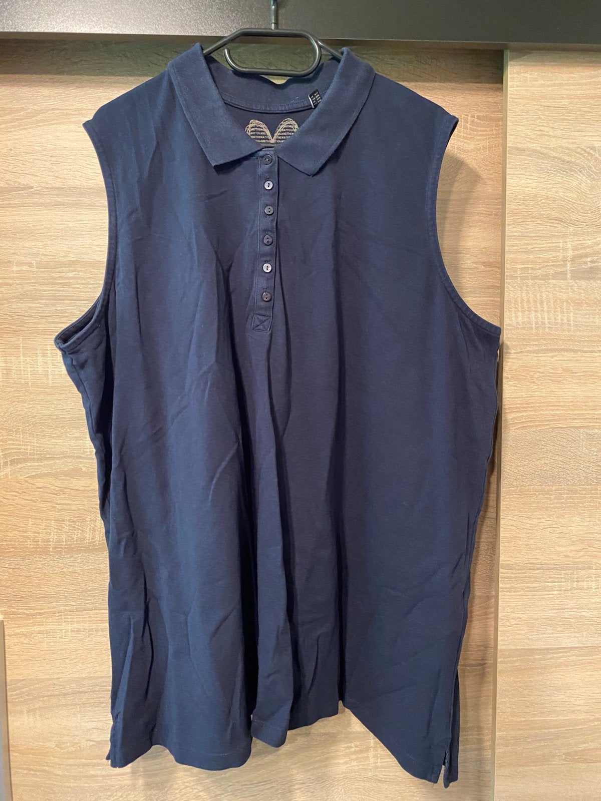 Mouwloos poloshirt m54/56, Ophalen of Verzenden, Zo goed als nieuw, Zwart