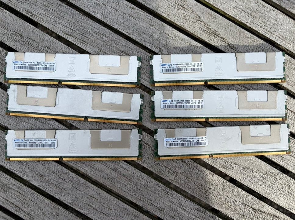 6x 4GB Samsung DDR3 ECC REG Server RAM, Ophalen of Verzenden, DDR3, Desktop