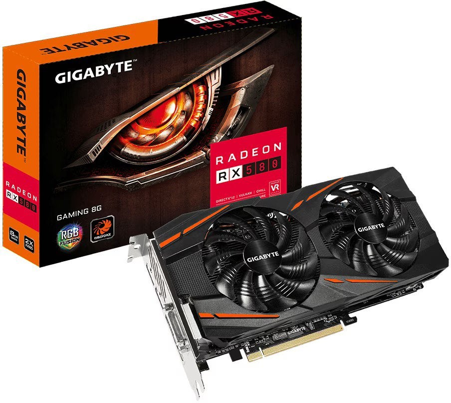 Gigabyte Radeon RX 580 GAMING 8GB, Informatique & Logiciels, Cartes vidéo, Utilisé, AMD, PCI-Express 3.0, GDDR5, HDMI, DisplayPort