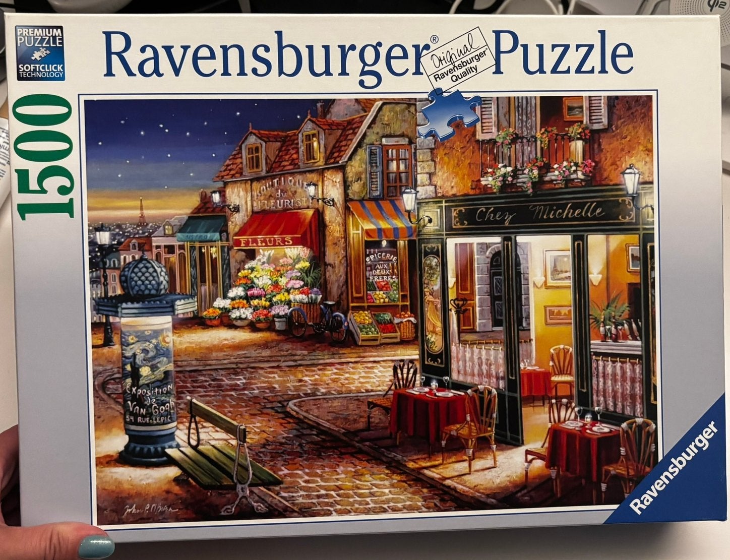 Ravensburger Legpuzzel 1500 stukken - Paris’s Secret Corner, Ophalen of Verzenden, Zo goed als nieuw, Legpuzzel