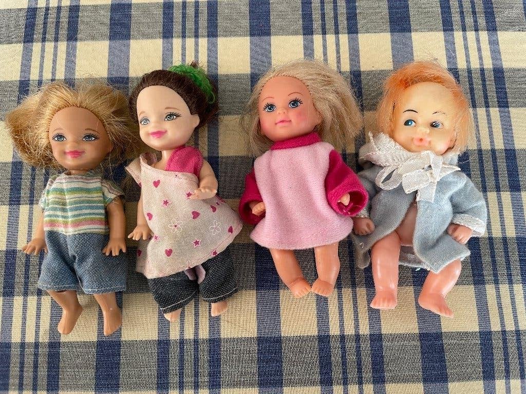 4 kleine popjes, Verzamelen, Ophalen of Verzenden, Gebruikt
