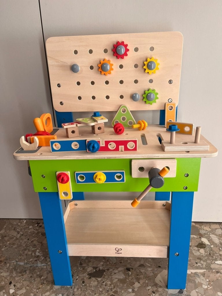 Etabli en bois Hape avec outils pour enfants, Enlèvement, Comme neuf