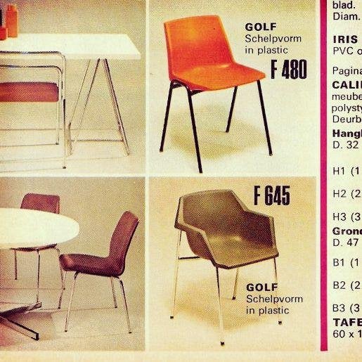 Golf stoel Meurop - Overpelt Plastic - JP Emonds-Alt, Ophalen, Overige kleuren, Modern, Vijf, Zes of meer stoelen