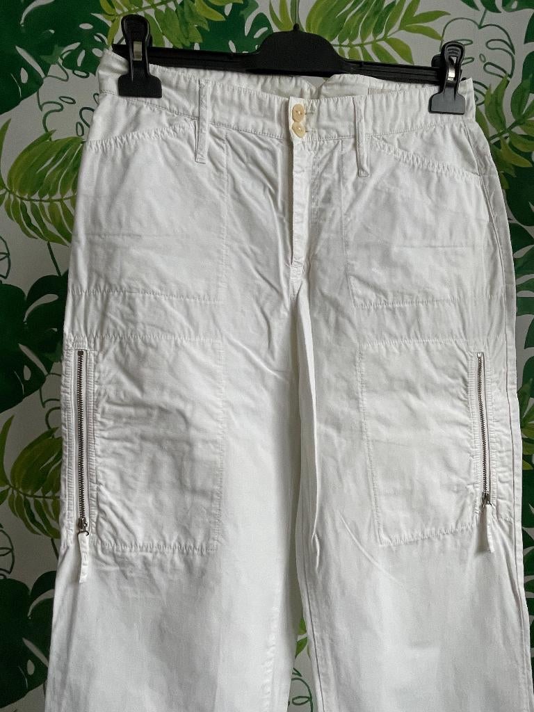 Witte zomer broek Xandres 38, Kleding | Dames, Broeken en Pantalons, Zo goed als nieuw, Maat 38/40 (M), Wit, Lang, Verzenden
