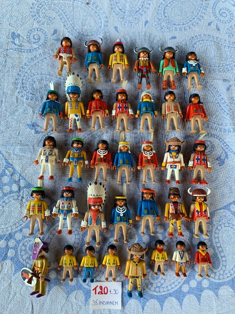 PLAYMOBIL: T20: LOT 35 INDIANEN, Ophalen of Verzenden, Zo goed als nieuw, Losse onderdelen, Figuren
