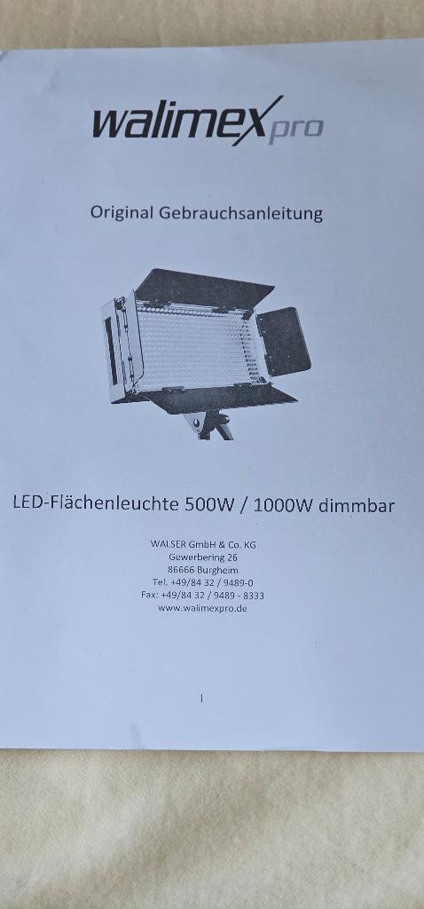 Walimex Pro LED Flächenleuchte - Dimmbaar - Nieuw in doos, Ophalen of Verzenden, Nieuw