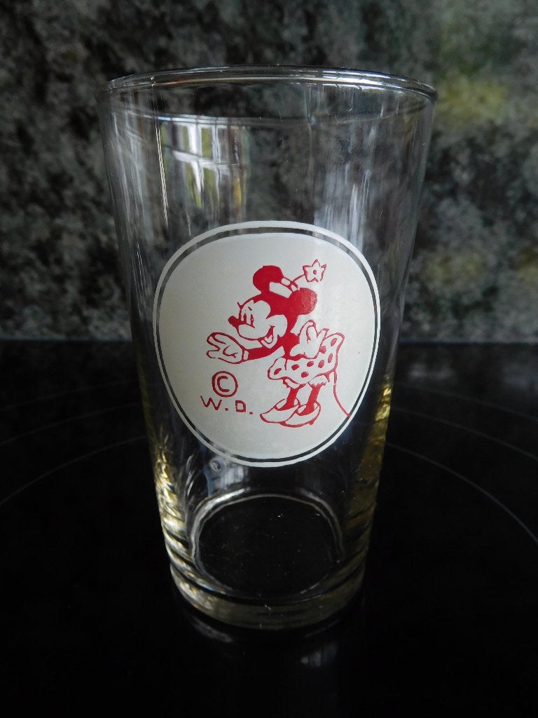 Ancient Minnie Mouse-glas, Ophalen of Verzenden, Mickey Mouse, Nieuw, Overige typen