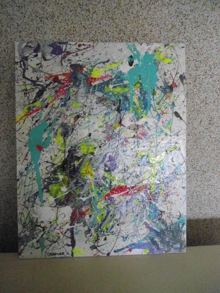 Jan Cremer Acryl schilderij BARBARISME., Acrylverf, Abstract, Overige ondergronden, Ophalen of Verzenden