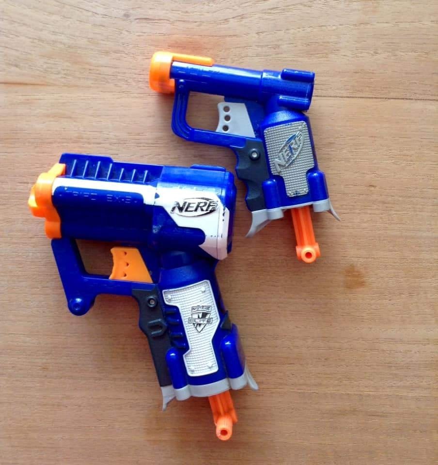 Nerf-N-Strike Elite Triad Ex-3+Nerf Strike Elite Jolt, Kinderen en Baby's, Speelgoed | Buiten | Actiespeelgoed, Ophalen of Verzenden
