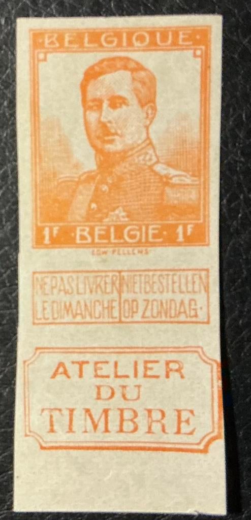 LOTVERKOOP 437. OBP: 116-Ong. + ATELIER DU TIMBRE.(*), Koninklijk huis, Ophalen of Verzenden, Postfris, Zonder gom