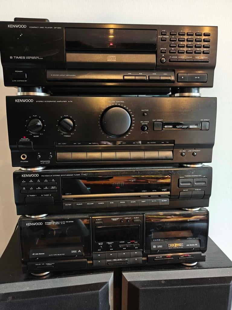 Kenwood hifi‐set vintage, TV, Hi-fi & Vidéo, Chaîne Hi-fi, Comme neuf, Deck cassettes ou Lecteur-enregistreur de cassettes, Lecteur CD
