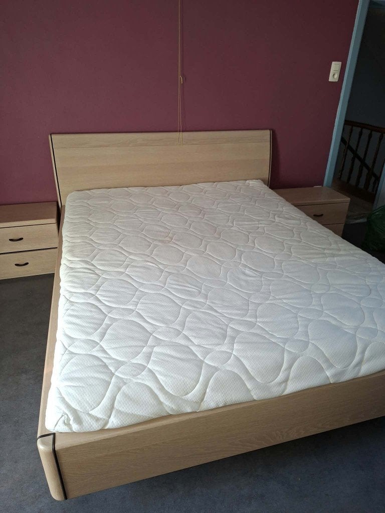 Chambre à coucher complète en bois clair, Ophalen, Zo goed als nieuw, Tweepersoons