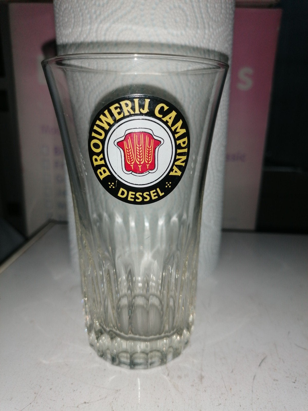 Campina dessel bierglas, Ophalen of Verzenden
