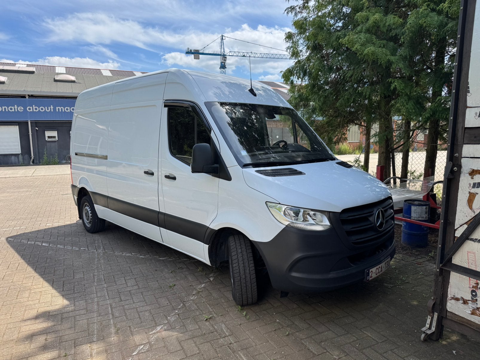 Mercedes Sprinter 314. 2,2 liter. 02 UUR 2019, Voorwielaandrijving, Stof, Wit, Mercedes-Benz