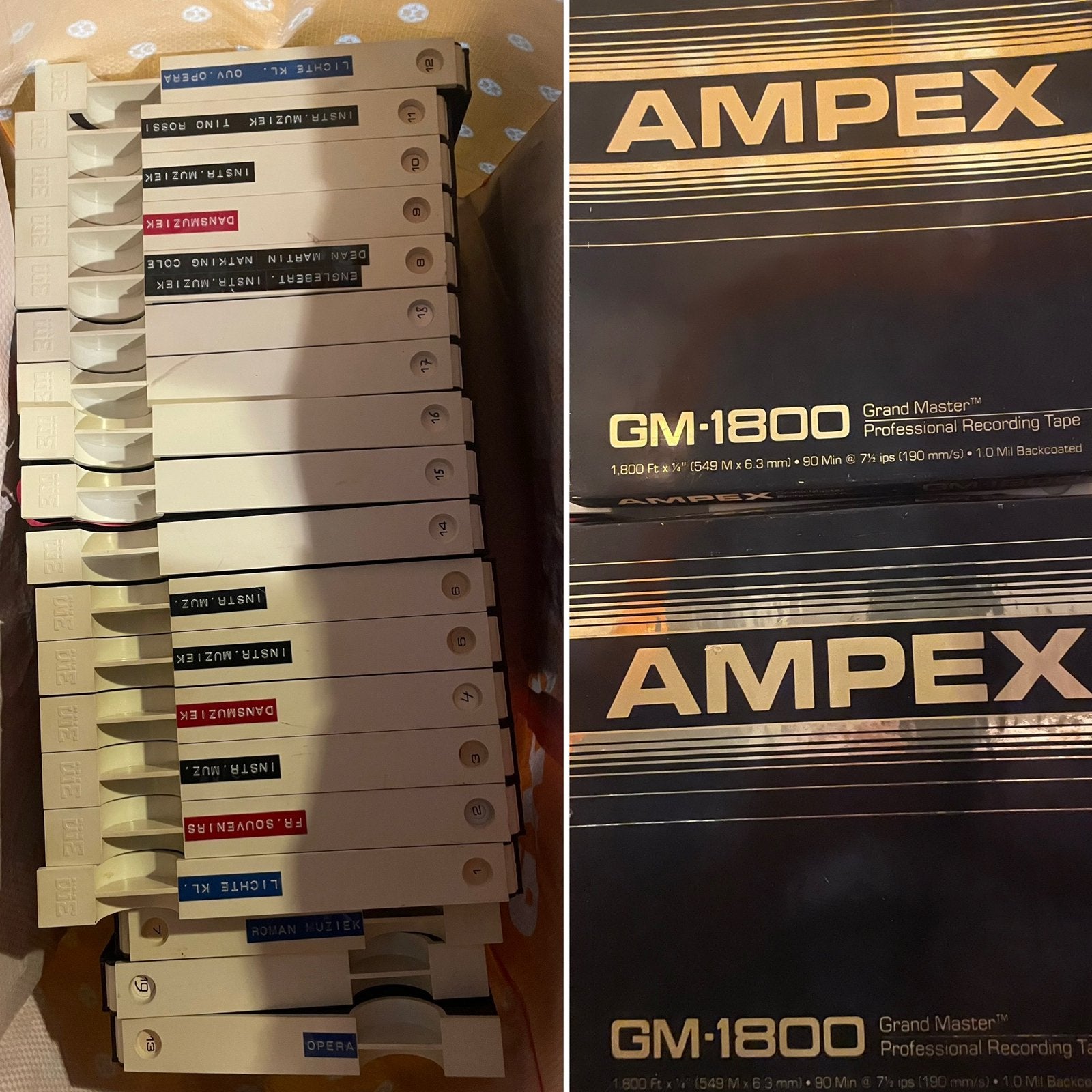 Partij 21 Bandrecorderbanden Scotch/Ampex incl Archiefboxen, TV, Hi-fi & Vidéo, Enregistreurs audio, Enlèvement