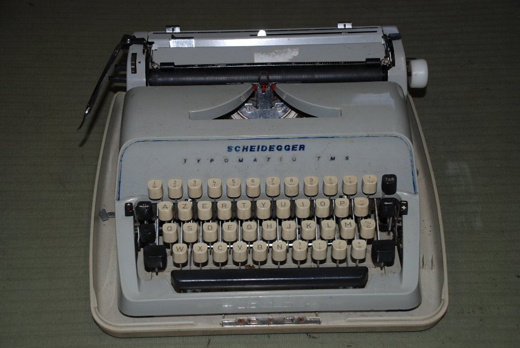 Oude mechanische typemachine Scheidegger., Diversen, Typemachines, Ophalen, Gebruikt