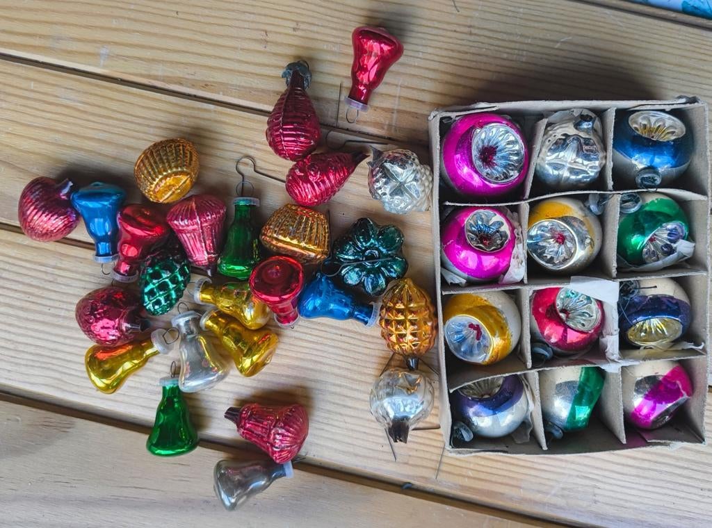 Vintage mini Kerstballen (37 stuks), Diversen, Kerst, Ophalen