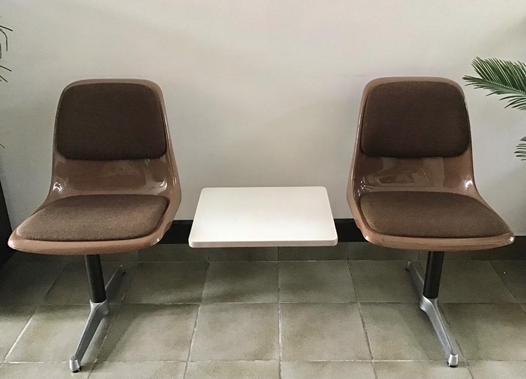 Vintage wachtkamer bank/stoelen “ Drabert “ jaren ‘70, Ophalen