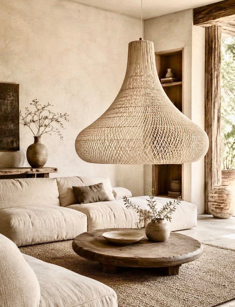 XL hanglamp /Vloerlamp, Ophalen of Verzenden, Nieuw, Overige materialen, Ibiza stijl