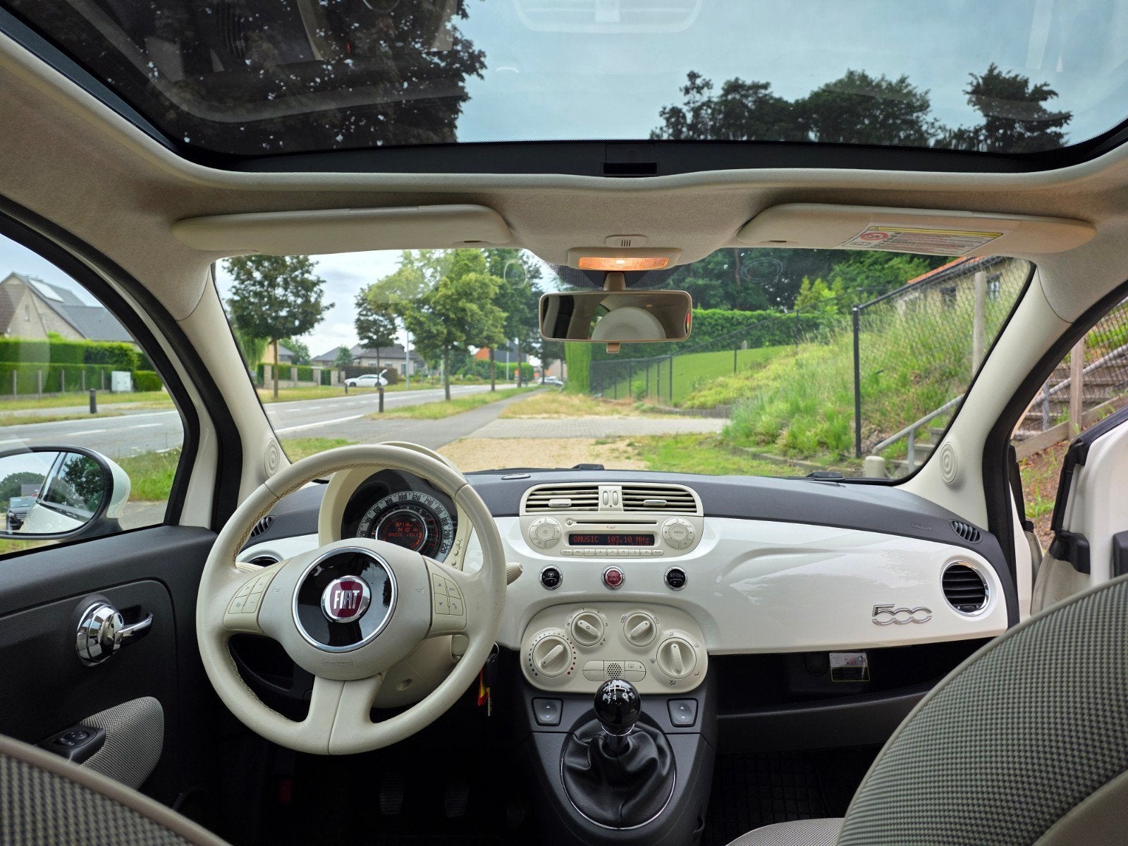 Fiat 500 1.2 premium parel wit! Topstaat!, Achat, Entreprise, Boîte manuelle, USB
