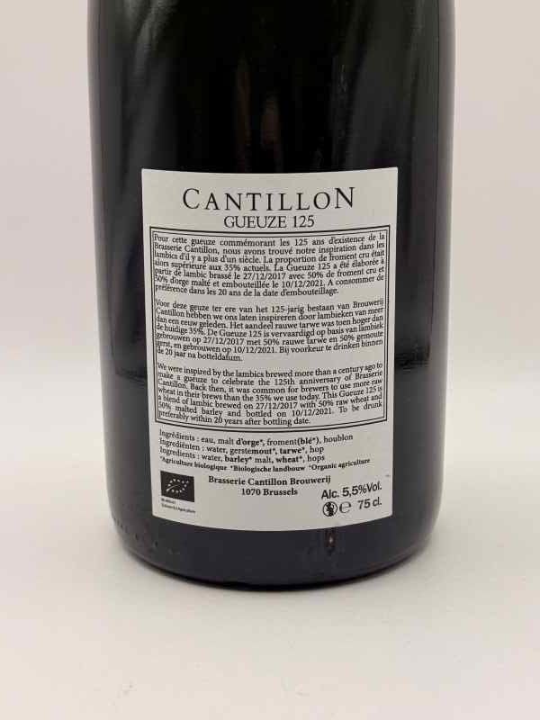 Cantillon 125 ans, Enlèvement