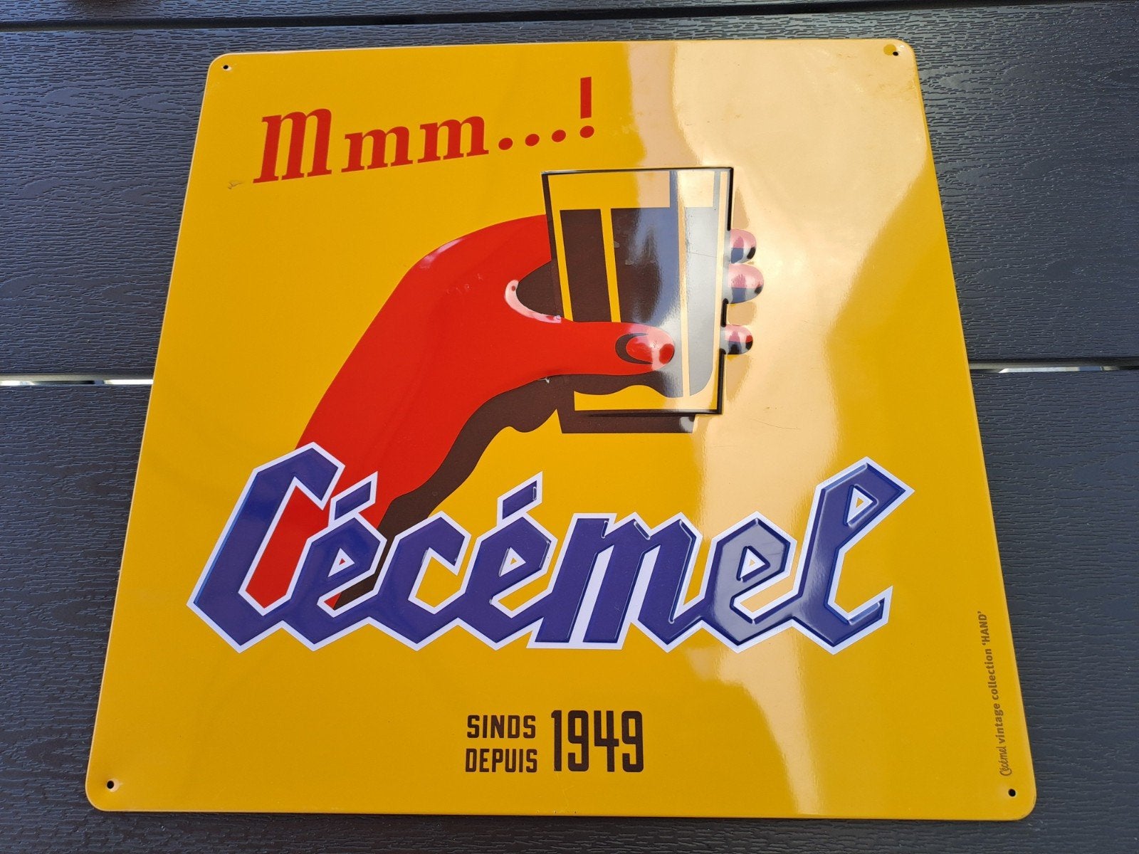 Reclame bord Cecemel since 1949, Verzamelen, Ophalen of Verzenden