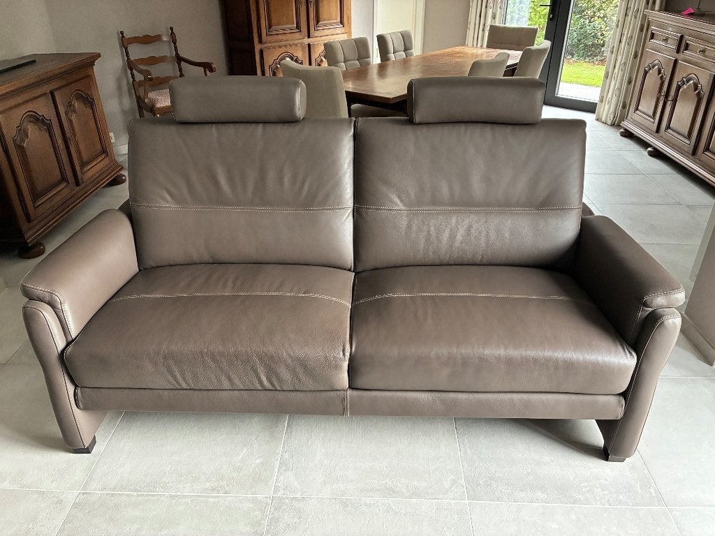 Mara 3+2+1 leren lounge, Ophalen, Leer, Zo goed als nieuw, Rechte bank