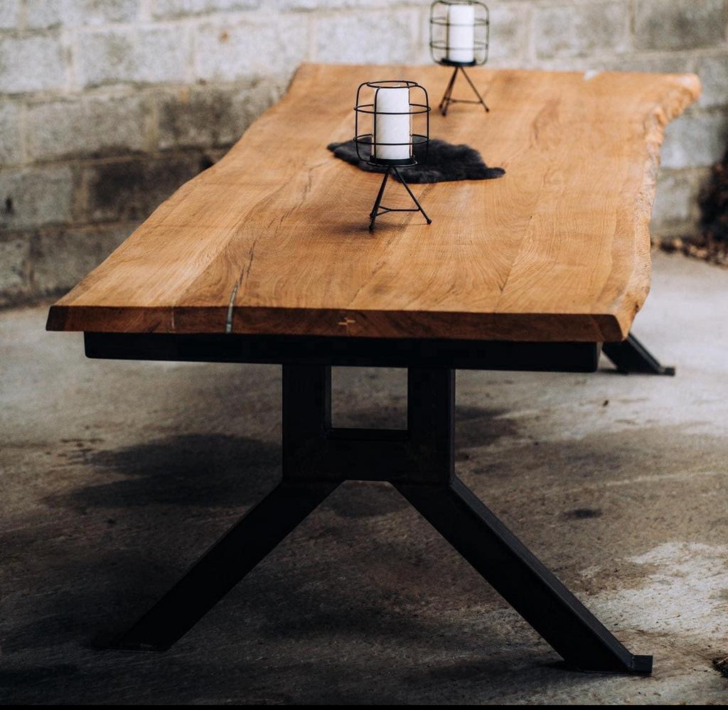 Massieve eiken tafel, Huis en Inrichting, Ophalen, Zo goed als nieuw