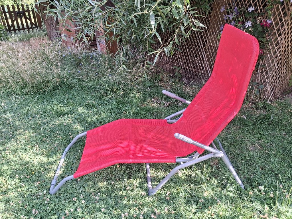 fauteuil relax de jardin, Enlèvement, Comme neuf, Métal, Pliant