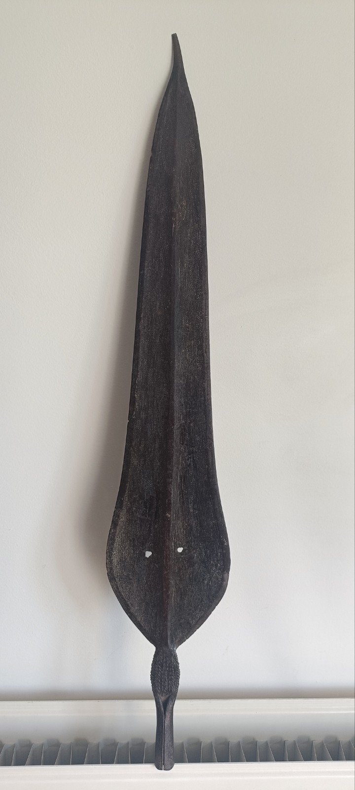 Monnaie fer de lance TOPOKE CONGO. +/- 1900. 74 cm. & Gravé., Enlèvement