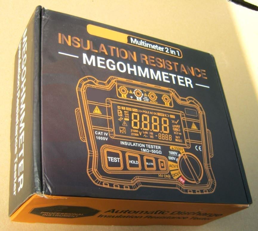 SPLINTERNIEUW IN DOOS 2,5kV Megger Isolatietester, Ophalen of Verzenden, Nieuw, Overige meters