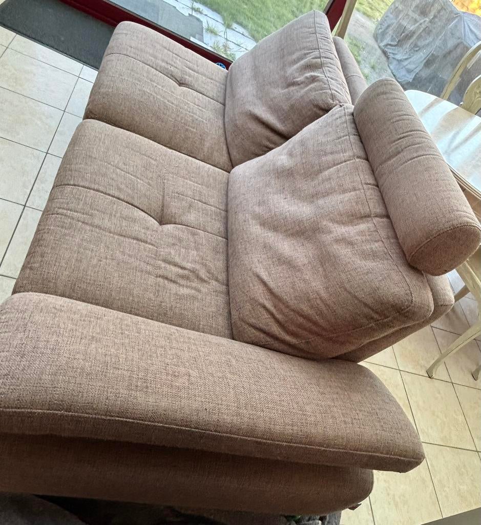 GRATIS zetel!, Huis en Inrichting, Ophalen, Gebruikt, Tweepersoons, Rechte bank