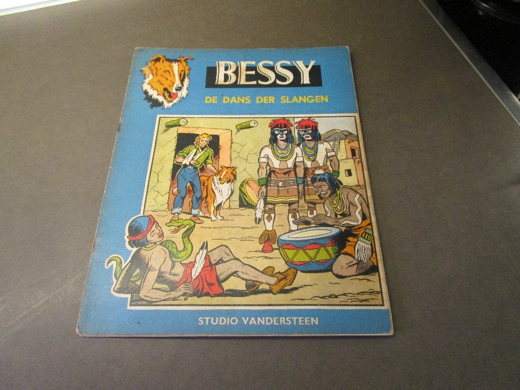Bessy - De dans der slangen - 1e druk - 1962, Livres, BD, Enlèvement ou Envoi, Une BD, Studio  Vandersteen, Utilisé
