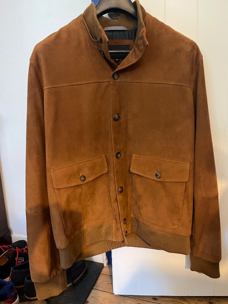 FAÇONNABLE BLOUSON EN DAIM HOMME XXL NEUF, Ophalen, Beige, Nieuw, Overige maten