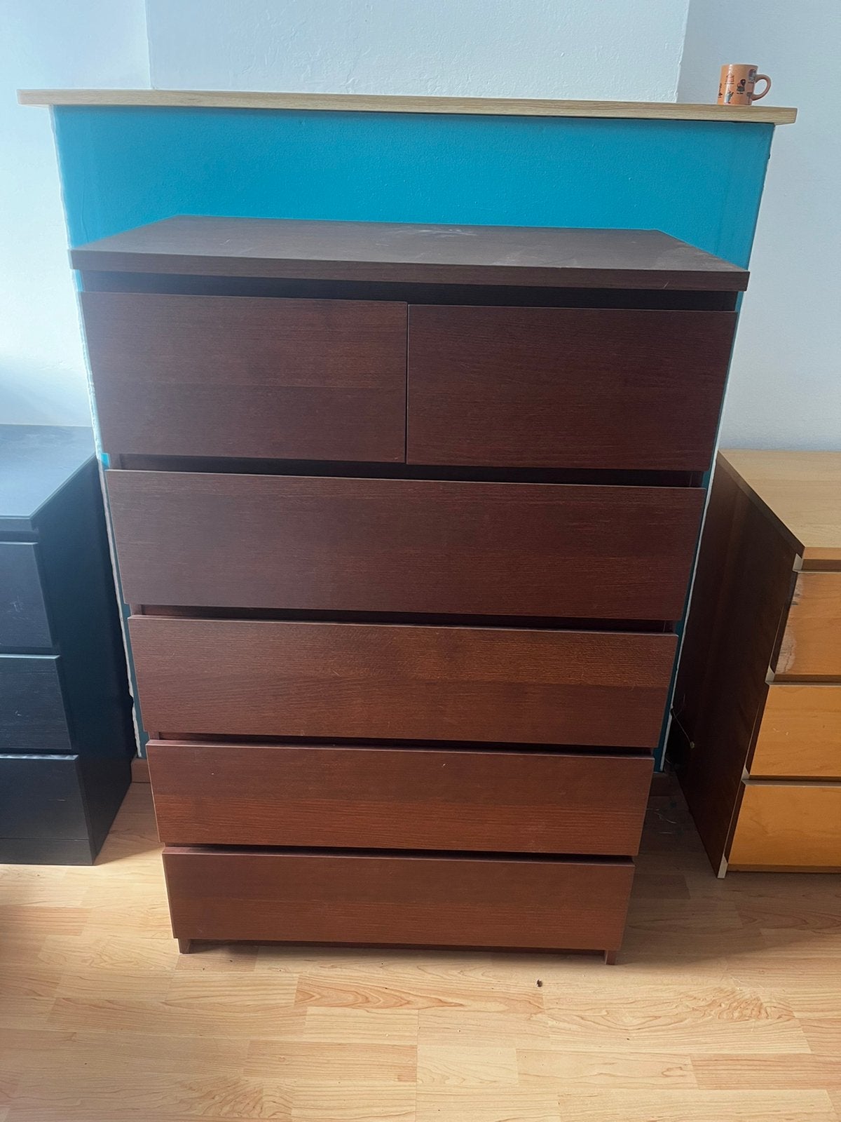5 commodes MALM ikea, Maison & Meubles, Armoires | Commodes, Comme neuf, Verre, Enlèvement
