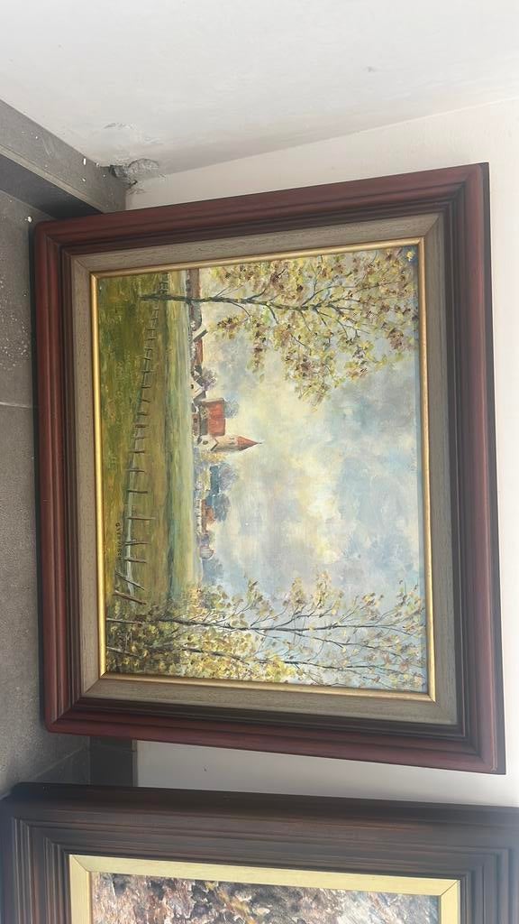 Schilderij G Vervisch, Antiek en Kunst, Ophalen